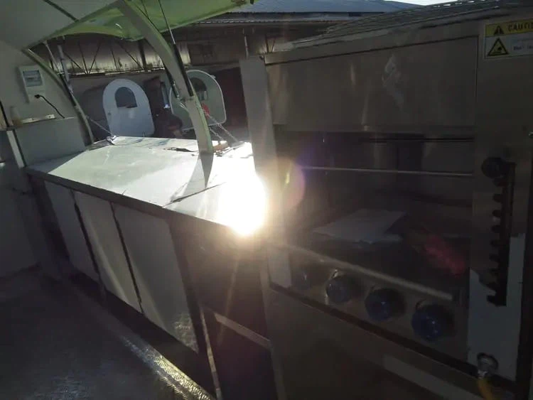 enclosed pizza trailer inside