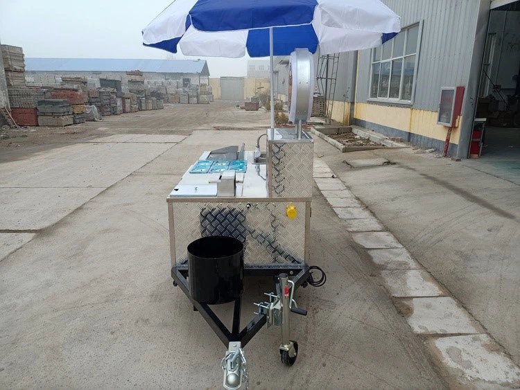 fully equipped small hot dog cart