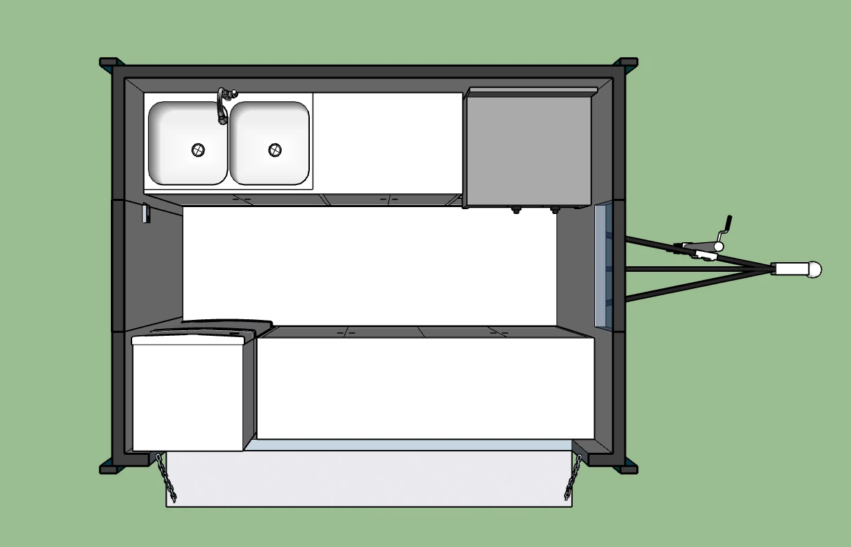 small breakfast food truck layout