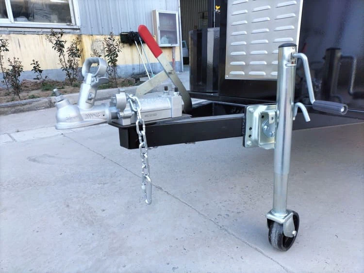 mobile coffee shop with the tow bar safety chain and trailer jack mobile coffee shop with the tow bar safety chain and trailer jack