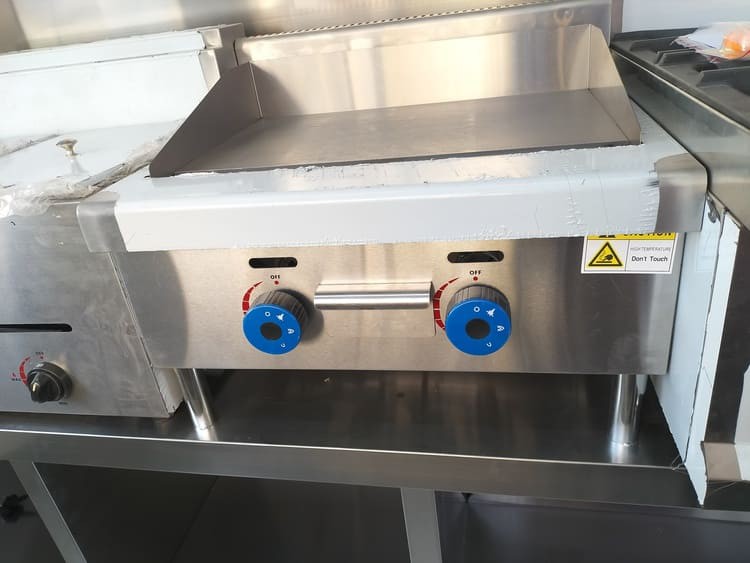 gas griddle in the mobile coffee shop gas griddle in the mobile coffee shop