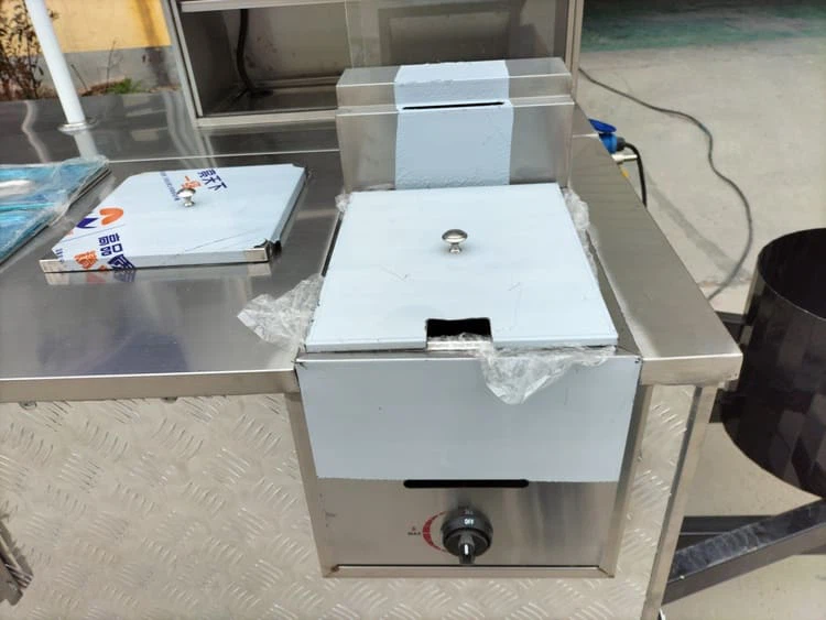 mobile hot dog cart with fryer