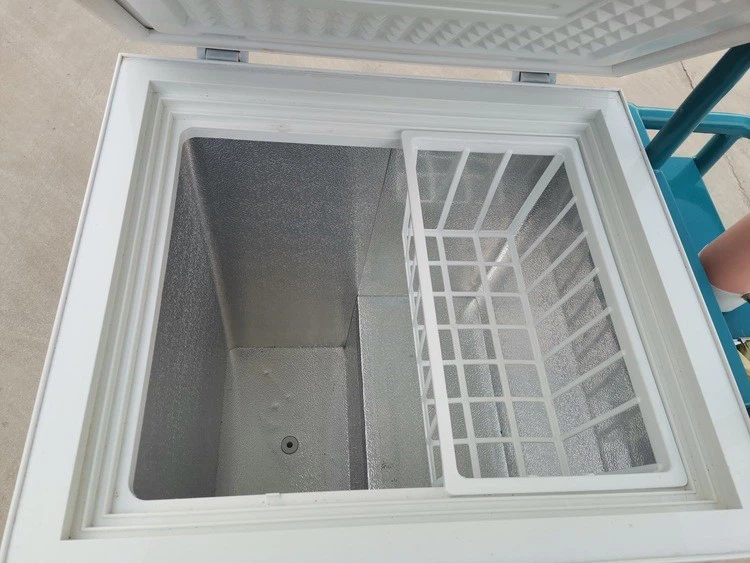 ice cream freezer on the cart