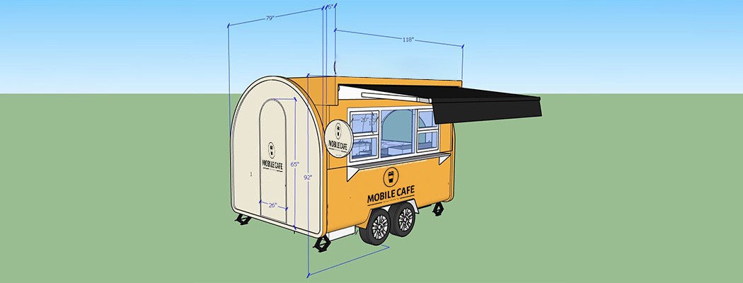 10ft bubble tea trailer design