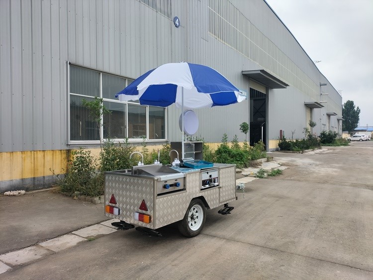 hot dog cart with refrigerator for sale