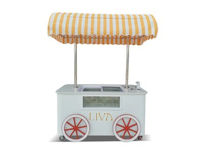Portable Ice Cream Freezer Cart