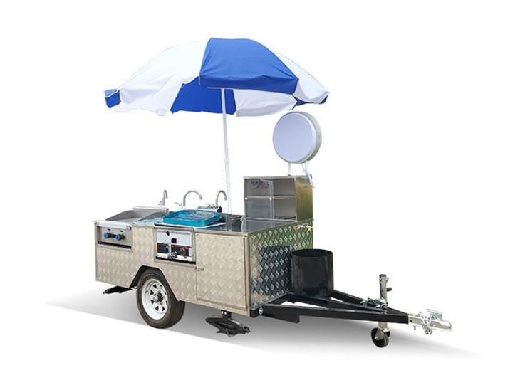 Hot Dog Cart With Refrigerator